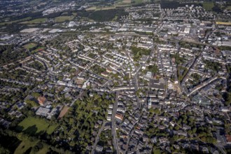 Aerial view, city centre in Schwelm, Ruhr area, North Rhine-Westphalia, Germany, City, DE, Europe,