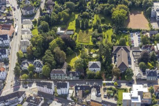 Aerial view, town hall Schwelm in the district Öhde in Schwelm, Ruhr area, North Rhine-Westphalia,