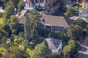 Aerial view, town hall Schwelm in the district Öhde in Schwelm, Ruhr area, North Rhine-Westphalia,