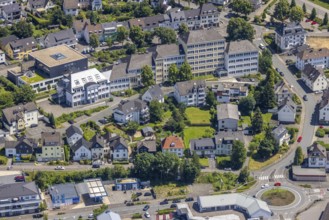 Aerial photo, VHS and Berufskolleg Kurfürst-Heinrich-Straße, Olpe-Stadt, Olpe, Sauerland, North