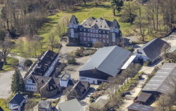 Aerial photo, Hotel Schloss Gevelinghausen, Gevelinghausen, Olsberg, Sauerland, North
