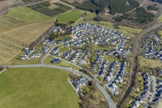 Aerial view, Niethaken residential area, Am Rinkental, Olsberg specialist clinic for addicts,