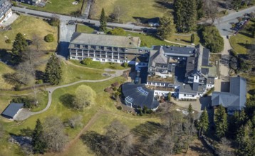 Aerial photo, Hotel Jagdhaus Wiese, hunting lodge, Schmallenberg, Sauerland, North