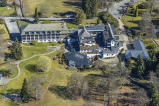 Aerial photo, Hotel Jagdhaus Wiese, hunting lodge, Schmallenberg, Sauerland, North