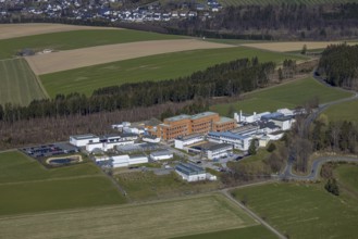 Aerial view, new laboratory building on the premises of the Fraunhofer Institute for Molecular