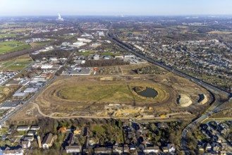 Aerial view, Former racecourse becomes a residential neighbourhood, Project Living by the lake at