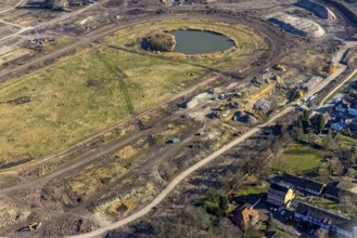 Aerial view, Former racecourse becomes a residential neighbourhood, Project Living by the lake at