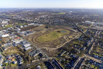 Aerial view, Former racecourse becomes a residential neighbourhood, Project Living by the lake at