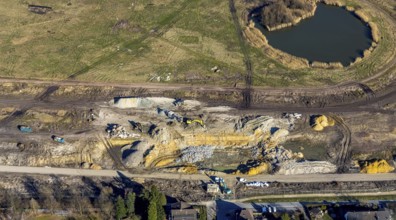Aerial view, Former racecourse becomes a residential neighbourhood, Project Living by the lake at