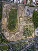 Aerial view of the former trotting track in the Hillerheide district, ISEK project Wohnen am