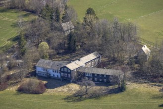 Aerial photo, youth hostel, Schmallenberg, Sauerland, North Rhine-Westphalia, Germany, DE, Europe,