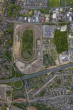 Aerial view of the former trotting track in the Hillerheide district, ISEK project Wohnen am
