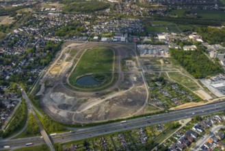 Aerial view of the former trotting track in the Hillerheide district, ISEK project Wohnen am