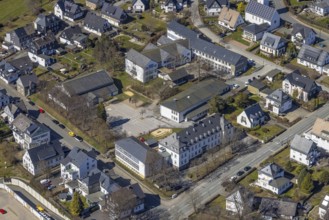 Aerial view, Valentin School and Catholic Primary School, Schmallenberg, Sauerland, North