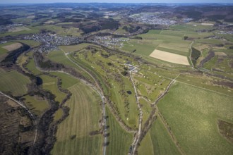 Aerial photo, golf course, Golfclub Schmallenberg e.V., Winkhausen, Schmallenberg, Sauerland, North