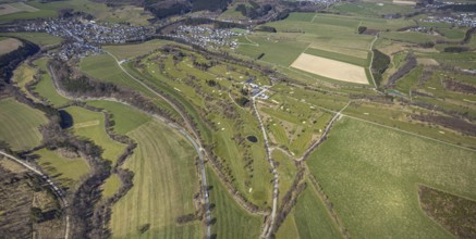 Aerial photo, golf course, Golfclub Schmallenberg e.V., Winkhausen, Schmallenberg, Sauerland, North