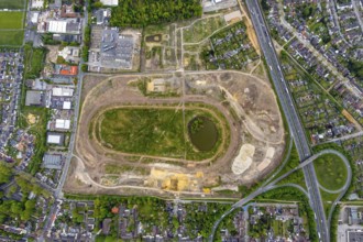 Aerial view of the former trotting track in the Hillerheide district, ISEK project Wohnen am