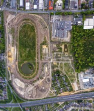 Aerial view of the former trotting track in the Hillerheide district, ISEK project Wohnen am