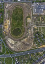 Aerial view of the former trotting track in the Hillerheide district, ISEK project Wohnen am