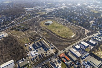 Aerial view, Former racecourse becomes a residential neighbourhood, Project Living by the lake at