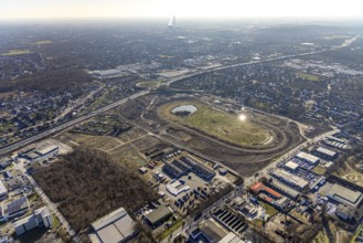 Aerial view, Former racecourse becomes a residential neighbourhood, Project Living by the lake at