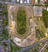 Aerial view of the former trotting track in the Hillerheide district, ISEK project Wohnen am