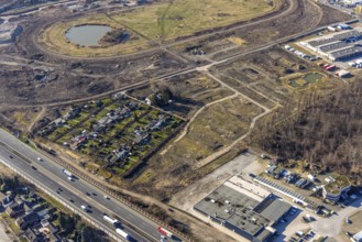 Aerial view, Former racecourse becomes a residential neighbourhood, Project Living by the lake at
