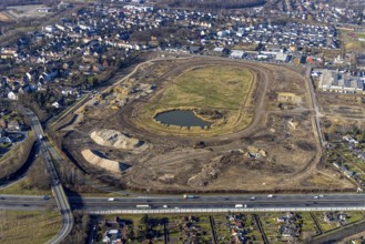 Aerial view, Former racecourse becomes a residential neighbourhood, Project Living by the lake at