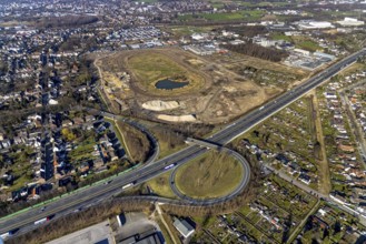 Aerial view, Former racecourse becomes a residential neighbourhood, Project Living by the lake at