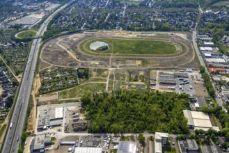 Aerial view of the former trotting track in the Hillerheide district, ISEK project Wohnen am