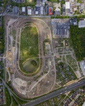 Aerial view of the former trotting track in the Hillerheide district, ISEK project Wohnen am