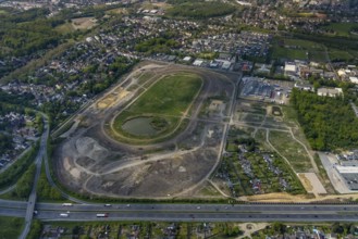 Aerial view of the former trotting track in the Hillerheide district, ISEK project Wohnen am