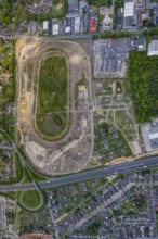 Aerial view of the former trotting track in the Hillerheide district, ISEK project Wohnen am