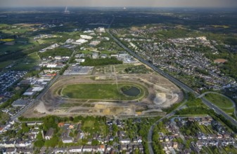 Aerial view of the former trotting track in the Hillerheide district, ISEK project Wohnen am