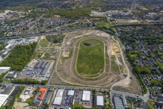 Aerial view of the former trotting track in the Hillerheide district, ISEK project Wohnen am