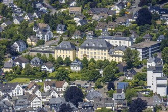 Aerial photo, Städtisches Gymnasium Olpe, Olpe-Stadt, Olpe, Sauerland, North Rhine-Westphalia,