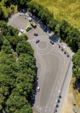 Aerial photo, traffic training area Olpe, Daimlerweg, Stachelau, Olpe, Sauerland, North