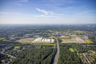 Aerial view, Edeka central warehouse Oberhausen as well as SEGRO Logistics Park Oberhausen and
