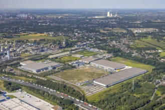 Aerial view, SEGRO Logistics Park Oberhausen and Lekkerland Logistics Centre Oberhausen in the