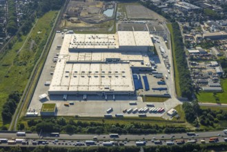 Aerial view, Edeka central warehouse Oberhausen, Logport 5, Logport V, Schwarze Heide, Oberhausen,