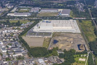 Aerial view, Edeka central warehouse Oberhausen as well as SEGRO Logistics Park Oberhausen and