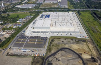 Aerial view, Edeka central warehouse Oberhausen, Logport 5, Logport V, Schwarze Heide, Oberhausen,