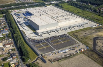 Aerial view, Edeka central warehouse Oberhausen, Logport 5, Logport V, Schwarze Heide, Oberhausen,