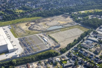 Aerial view, Edeka central warehouse Oberhausen, Logport 5, Logport V, Schwarze Heide, Oberhausen,