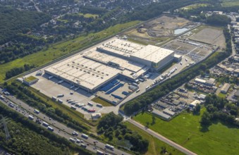 Aerial view, Edeka central warehouse Oberhausen, Logport 5, Logport V, Schwarze Heide, Oberhausen,