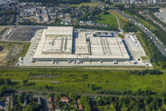 Aerial view, Edeka central warehouse Oberhausen, Logport 5, Logport V, Schwarze Heide, Oberhausen,