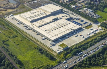 Aerial view, Edeka central warehouse Oberhausen, Logport 5, Logport V, Schwarze Heide, Oberhausen,