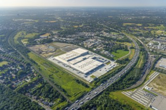 Aerial view, Edeka central warehouse Oberhausen, Logport 5, Logport V, Schwarze Heide, Oberhausen,