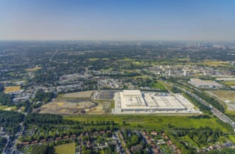Aerial view, Edeka central warehouse Oberhausen, Logport 5, Logport V, Schwarze Heide, Oberhausen,