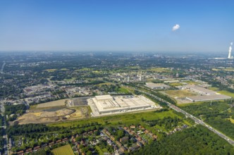 Aerial view, Edeka central warehouse Oberhausen, Logport 5, Logport V, Schwarze Heide, Oberhausen,